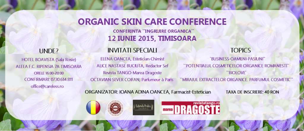 Conferinta Ingrijire Organica by Careless Beauty - afis